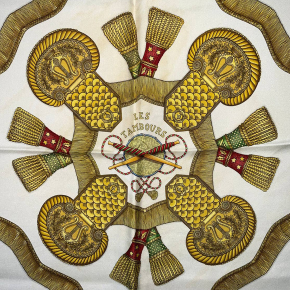 Hermes Hermès “Les Tambours” Silk Scarf 90cm Square - Picture 14 of 16